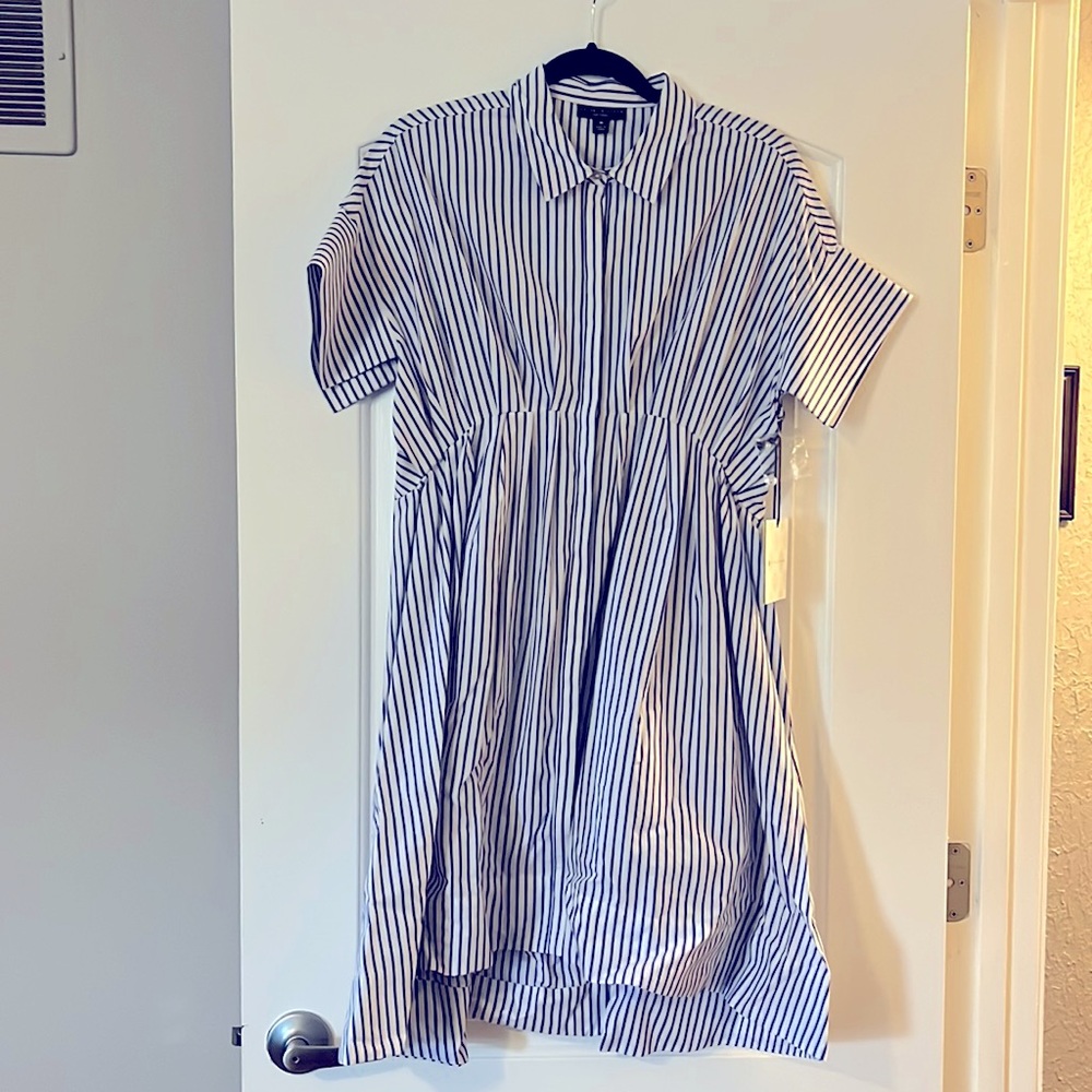 Victoria Beckham blue striped dress. New with tags.